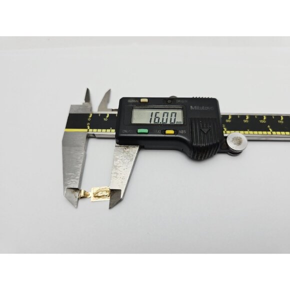 Unique 14K Karat Solid Yellow Gold Religious Rectangle Saint Mary Charm Pendant - Picture 11 of 12